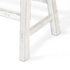 Rena Bar Height Bench | Trestle Legs with Footrests | 33" Wide Rustic White Sand Mahogany Wood