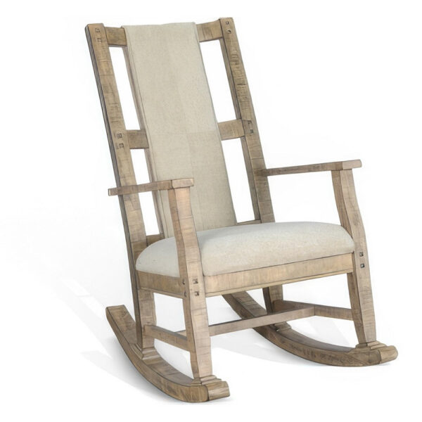 150220266991f7d862ed7.jpeg Rena Rocking Chair, Cushion Seat and Back, Brown Mahogany Mindy Wood