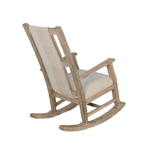 150220266991f7dce7974.jpeg Rena Rocking Chair, Cushion Seat and Back, Brown Mahogany Mindy Wood