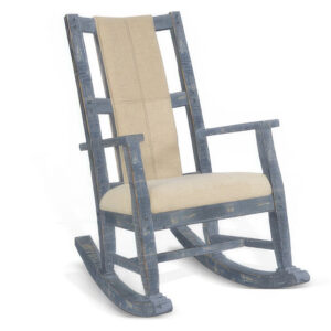 150220266991f7ecd5f56.jpeg Rena Rocking Chair, Cushion Seat and Back, Blue Mahogany Mindy Wood