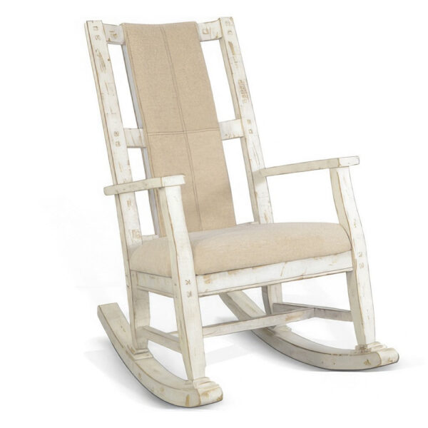 150220266991f7f732735.jpeg Rena Rocking Chair, Cushion Seat and Back, White Mahogany Mindy Wood