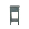 150220266991f81dd6e31.jpeg Rena Chairside Table, Drawer and Shelf, 14 Inch Green Mahogany Wood