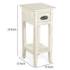 150220266991f82971b36.jpeg Rena Chairside Table, Drawer and Shelf, 14 Inch White Mahogany Wood