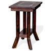Odel Accent Chairside Table, Dark Brown Mahogany, Rectangular 25 Inch