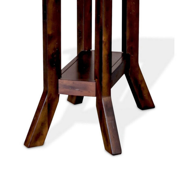 Odel Accent Chairside Table, Dark Brown Mahogany, Rectangular 25 Inch