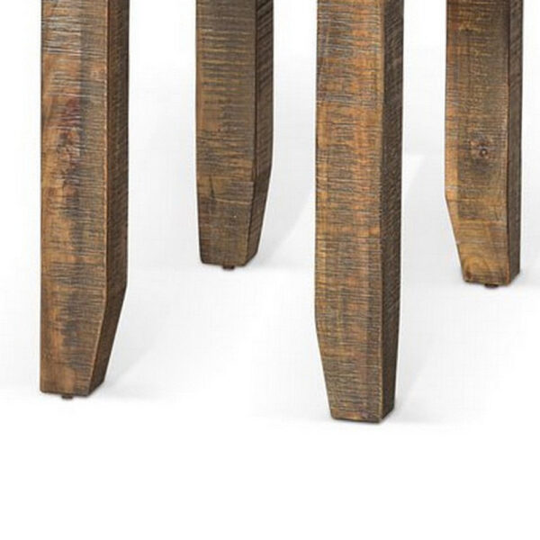 Flint Chairside End Table, 22 Inch Rectangular Dark Brown Mahogany