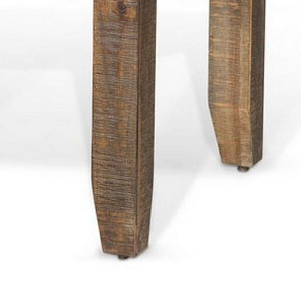 Flint Side End Table, Dark Brown Mahogany Wood Frame, 22 Inch Square