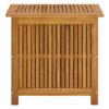 Outdoor Storage Box Table, Acacia Wood with Flip Top, Slatted Frame
