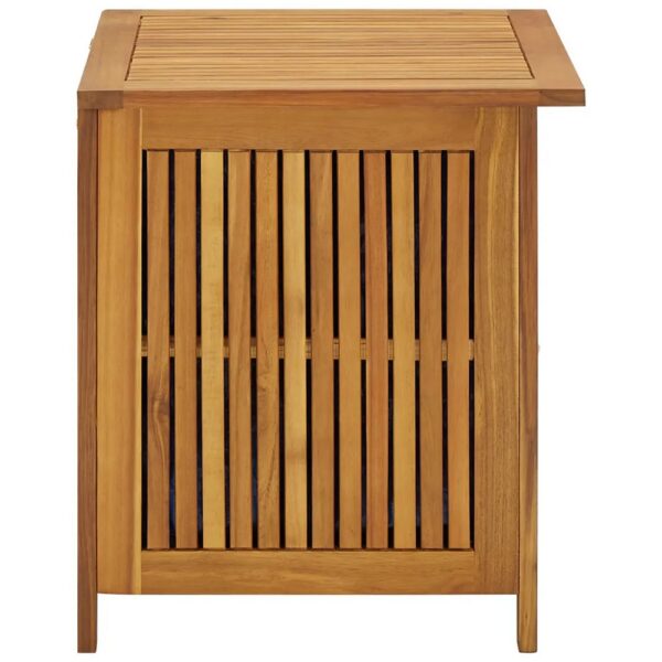 Outdoor Storage Box Table, Acacia Wood with Flip Top, Slatted Frame