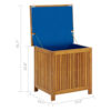 Outdoor Storage Box Table, Acacia Wood with Flip Top, Slatted Frame