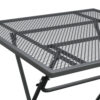 Zofi Outdoor Foldable Patio Table, 32 Inch Square, Gray Mesh Metal
