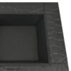 Outdoor Fire Pit with Poker and Mesh Cover, 32 Inch Black Steel Frame
