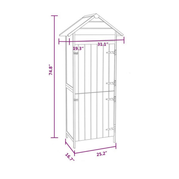 150220266991f99850b33.jpeg Outdoor Patio Storage Cabinet, 2 Doors, Natural Brown Solid Wood
