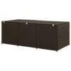 Outdoor Storage Box, Brown Rattan, 71 Inch Powder Coated Steel Frame