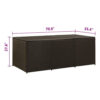 Outdoor Storage Box, Brown Rattan, 71 Inch Powder Coated Steel Frame
