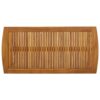 Mia Coffee Table, Brown Acacia Wood, Slatted Rectangular 40 Inch