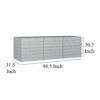 150220266991fb5994ffe.jpeg Outdoor Raised Garden Flower Bed, Silver Galvanized Steel, 32x95 Inch