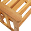 3pc Outdoor Patio Chairs w Attached Table, Slatted Solid Acacia Wood