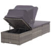 150220266991fb78c013a.jpeg Casey Sun Chaise Lounger with Canopy, Cushion, Gray Rattan, 77 Inch