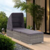 150220266991fb80d69d7.jpeg Casey Sun Chaise Lounger with Canopy, Cushion, Gray Rattan, 77 Inch