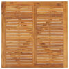 Patio Outdoor Dining Table, 43 Inch Square Natural Brown Acacia Wood