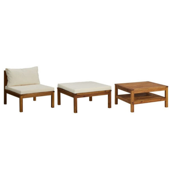 150220266991fd3598353.jpeg 3pc Patio Set with Chair, Ottoman, Coffee Table, Acacia Wood, White