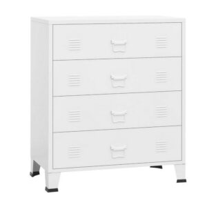 150220266991fd4acdd69.jpeg Nova Accent Cabinet, 37 Inch, 4 Drawers, Modern White Metal Frame