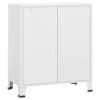 Nova Accent Cabinet, 37 Inch, 4 Drawers, Modern White Metal Frame