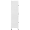 Nova Tall Locker Cabinet, 71 Inch, 3 Compartments, White, Steel Metal