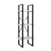Zoe Standing Bookshelf, 41 Inch Tall, 3 Shelves, Black and White