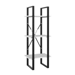 Zoe Standing Bookshelf, 41 Inch Tall, 3 Shelves, Black and White