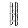 Zoe Standing Bookshelf, 41 Inch Tall, 3 Shelves, Black and White