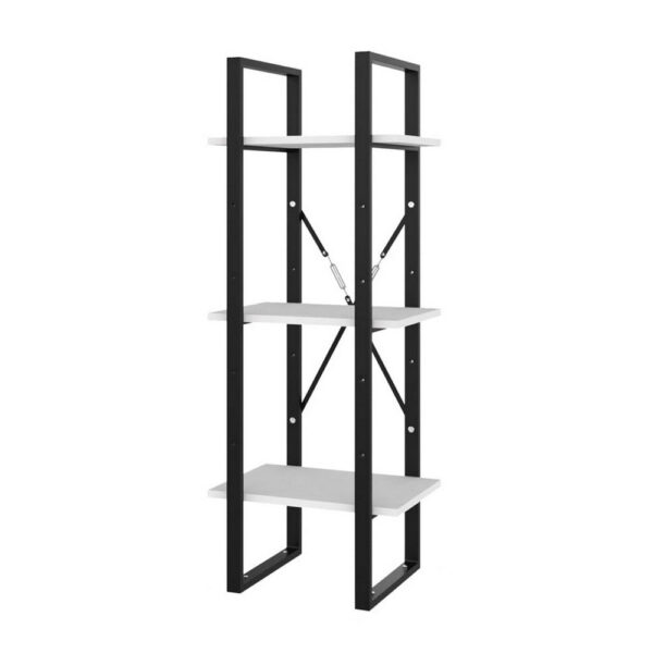 Zoe Standing Bookshelf, 41 Inch Tall, 3 Shelves, Black and White