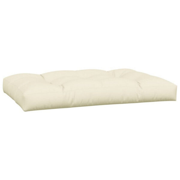 150220266991fdbc6d873.jpeg 5pc Pallet Cushions For Bench, 47 Inch, Tufted Stitched Cream Fabric