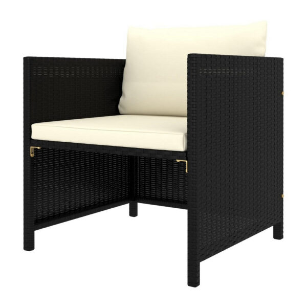 Outdoor Accent Chair, Smooth Textured, Armed Design, Gray Poly Rattan