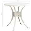 Patio Breakfast Table, 31 Inch Round Top, Lattice White Aluminium