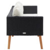 150220266991fed7789ba.jpeg 3 Seater Outdoor Sofa with White Fabric Cushions, Black Rattan 86 Inch