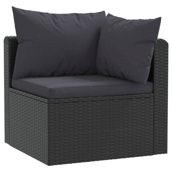 150220266991fef6bd1fe.jpeg 2pc Outdoor Modular Loveseat Set, Black Cushions, Poly Rattan, Steel
