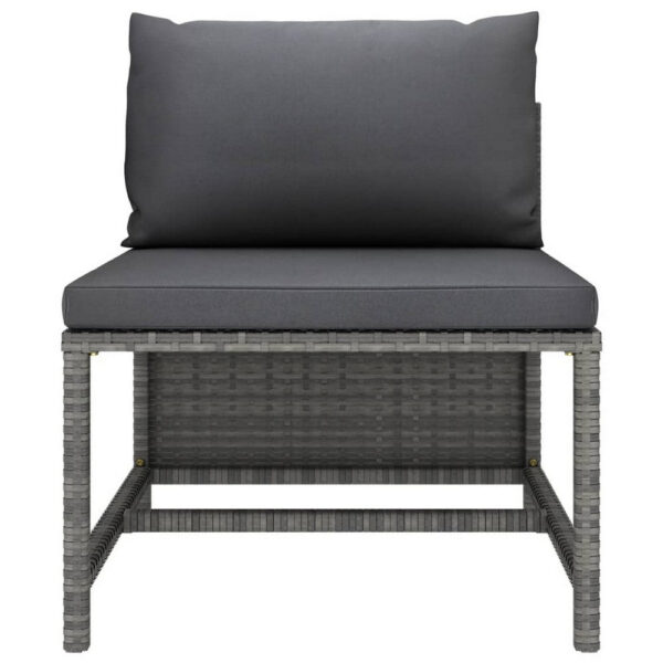 15022026699200527ab57.jpeg 3pc Outdoor Modular Sofa Set with Ottoman, Gray Rattan and Polyester