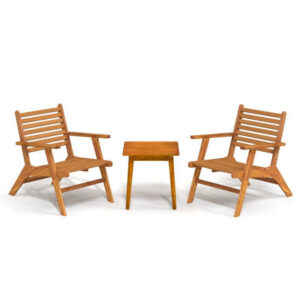 1502202669920078088c4.jpeg 3pc Outdoor Tea Table Set, 2 Chair, Slatted Solid Brown Acacia Wood