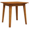 3pc Outdoor Tea Table Set, 2 Chair, Slatted Solid Brown Acacia Wood
