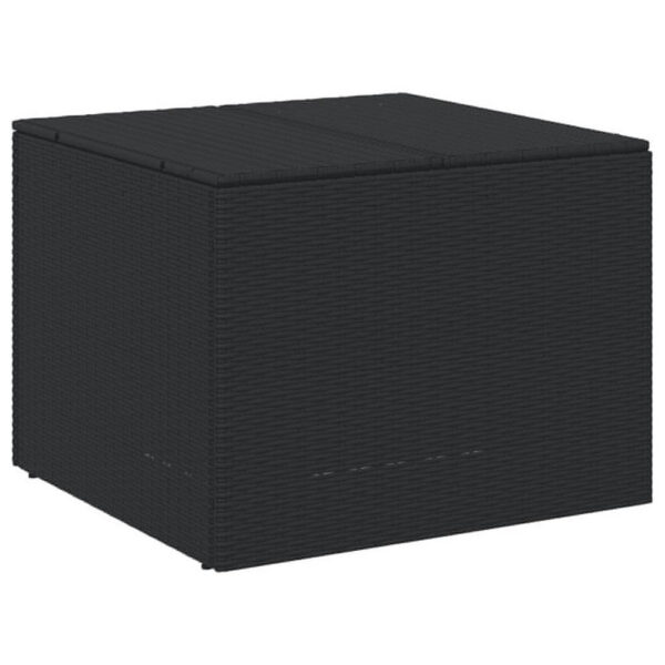 Outdoor Storage Box, Water Resistant Inner Bag 32 Inch Black PE Rattan