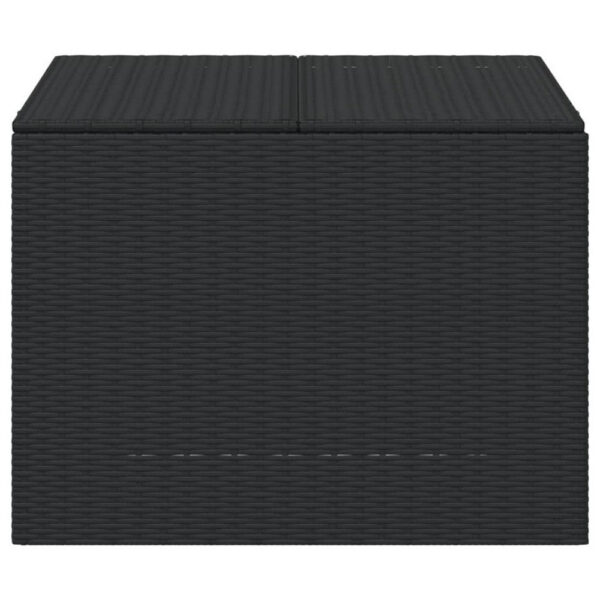 Outdoor Storage Box, Water Resistant Inner Bag 32 Inch Black PE Rattan