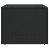 Outdoor Storage Box, Water Resistant Inner Bag 32 Inch Black PE Rattan