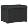 Outdoor Storage Box, 33 Gallon Capacity 29 Inch Weather Resistant Gray