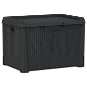 Outdoor Storage Box, 33 Gallon Capacity 29 Inch Weather Resistant Gray