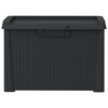 Outdoor Storage Box, 33 Gallon Capacity 29 Inch Weather Resistant Gray