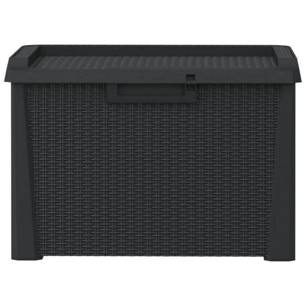 Outdoor Storage Box, 33 Gallon Capacity 29 Inch Weather Resistant Gray