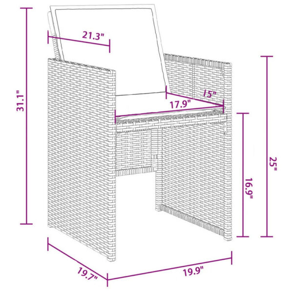 15022026699200d76de72.jpeg Outdoor Accent Chair Set of 4, Beige Rattan, Gray High Back Cushions