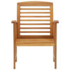 Outdoor Accent Chair Set of 2, Curved Arms, Slatted Brown Acacia Wood